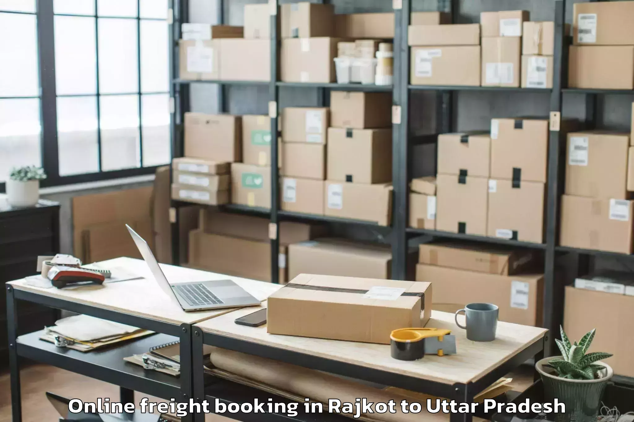 Efficient Rajkot to Atrauli Online Freight Booking